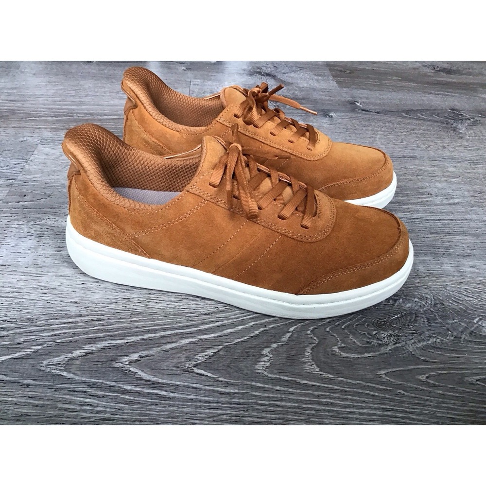 Orthofeet Womens Size 9 D Wide Wander Hands-Free Sneakers Camel Minimalist 81113